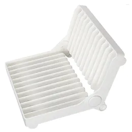 Kitchen Storage Clothes Drying Rack Foldable Dish Drain Cutlery Racks Drainers Home White