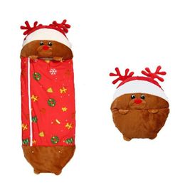 Kids Sleeping Bag Children's Animal Sleep Sack Boys Girls Cartoon Plush Doll Baby Pillow Soft Lazy Sleepsacks For Birthday Gift 240122