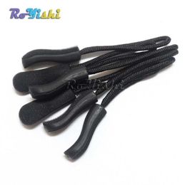 100pcs/lot Zipper Pulls Cord Rope Ends Lock Zip Clip For Paracord Accessories/ Backpack/Clothing Black4923852