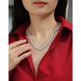 Cheap Price Hip Hop Jewellery 5mm 6mm 7.5mm Gra Certificate S925 Silver Colour Diamond Moissanite Tennis Chain Necklace