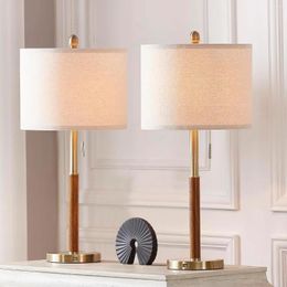 Table Lamps Gold Bedside Set Of 2 For Bedroom - Modern With USB Charging Port Living Room End Nightstand Lamp 3-Way