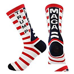 Christmas Decorations Decor Socks Donald Trump Maga Letter Casual Medium Socksing Party Supplies Drop Delivery Home Garden Festive Dhjgw