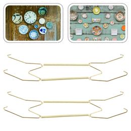 Kitchen Storage 2 Pcs Hook Invisible Spring Hanging Decorative Plate Hangers For The Wall Holders Display Pallet