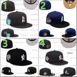 2024 Men's Baseball Full Closed Caps SD Letter Ed Brown Colour Bone New Chicago Angeles Patched 60 Mix Colours Sport Fitted Hats World Series Atlanta Navy Fe7-07