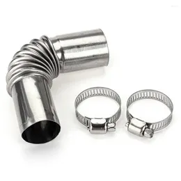 Easy Installation Exhaust Pipe Stainless Steel Angle Connector Set With 4 Fixing Clips For Car Heater Power