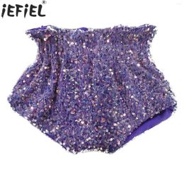 Shorts Kids Baby Girls Sequin Decor Elastic Waist Casual Bloomers College Style Costume Fashion Dress Pants For Baptism Party