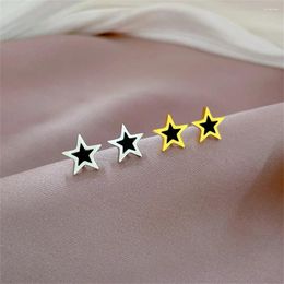Stud Earrings Shell Enamel Star Gold Silver Colour Pendiente Gracioso Stainless Steel For Women Jewellery Christmas Gift