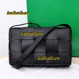 Shoulder Bags Quality Luxury woven Shoulder Bags Designer Crossbody bag Cassette 15 Grid Tofu woven Bag Fashion Simple matte leather Shoulder handbags Evening Bags