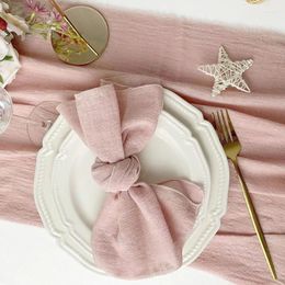 Table Napkin Dinner Cloth Napkins 6Pcs Gauze Natural Soft Cotton Washable Great For Weddings Decorative Partie