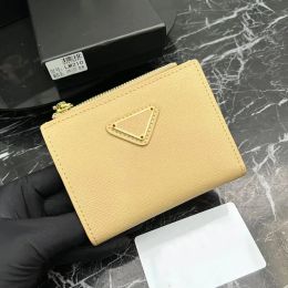 Fashion Wallets Coin Purses Bag Luxury Designer Wallet Purse For Women Men Card Holder Triangle Brand Casual Cardholder Black Navy With Box AA15