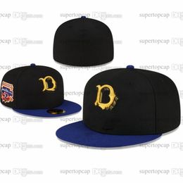 2024 Men's Baseball Full Closed Caps SD Letter Ed Brown Color Bone New Black Boston Gold B Patched Mix Colors Sport Fitted Hats World Series Atlanta Navy Fe7-09