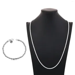 Necklace Earrings Set Silver Plated Bracelet Fade Resistant Hypo-allergenic Fashion Jewellery For Women Teen Girls Girlfriends
