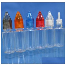 Packing Bottles Wholesale Colorf Plastic Dropper With Crystal Lid 10Ml Pet Needle Bottle For E Juice Liquid Drop Delivery Office Sch Dhefl