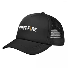 Ball Caps Free Fire Mesh Baseball Cap Men Hip-Hop Sun Freefire Shooting Game Hat Breathable Snapback Hats Summer Trucker