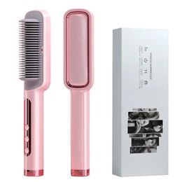 Profissional Combs Antiscalding Hair Straightener Brush Ceramic Curler Heated Electric Smart 240130