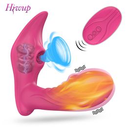 Wireless Remote Control Dildo Panties Vibrators Female G Spot Clit Sucker Clitoris Stimulator Couples Sex Toys for Women Adults 240202