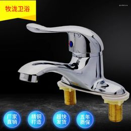 Bathroom Sink Faucets Mu Long All Copper Washbasin Faucet Toilet Household Cold And Mixed Water Shendas Double