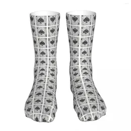 Men's Socks Poker Card A Unisex Novelty Winter Warm Thick Knit Soft Casual