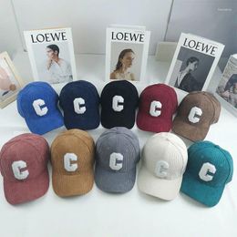 Ball Caps Corduroy Men Women's Baseball Cap Towel Embroidery Men's For Female Snapback Hip-Hop Retro Cotton Plain Denim Winter Hat