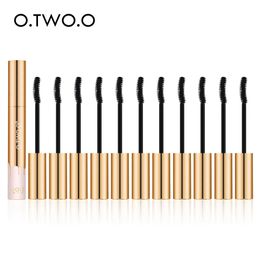 12pcs/set 3D Mascara Lengthening Black Lash Eyelash Extension Eye Lashes Brush Gold Color Mascara Makeup Kit 240131