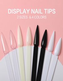 Stiletto Nail es Sticks Fanshaped Nail Art False Tips Color Card Gel Nail Polish Display Board Detachable Practice Sticks W9373326