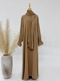 Ethnic Clothing Latest Oversized Muslim Dress Robe Abaya Syari Female Full Length Worship Service Abayas Wy1978