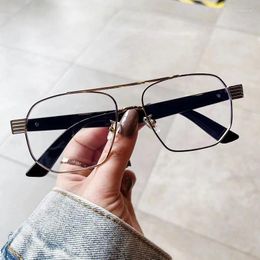 Sunglasses Frames Vintage Stylish Glasses Square Shape Blue Light Blocking Men's Eyeglasses High Quality Decorative Glass