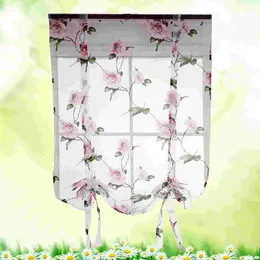 Curtain Valance Roman Window Curtains Blind Semi Sheer Finished Product Floral Blinds