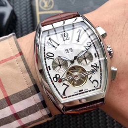 A-top Brand Luxury Automatic movement High quality Men Watches Tourbillon day date Dive Mens Mechanical Watch Fashion Sports Wrist217k