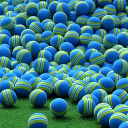 50pcsbag EVA Foam Golf Balls Yellow Rainbow Sponge Indoor Practise Training Aid 240131