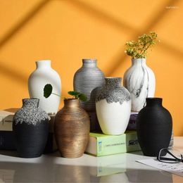 Vases Creative Nordic Modern Wedding Decoration Ceramic Vase Simple Flower Pot Living Room Home Table Office Decor Desktop