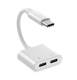 2 in 1 USB C Adapter o and Charger Splitter 3A Fast charging and DAC HIFI music 1 Type C Male to 2 Type-C female port for Pixel HuaWei4742719