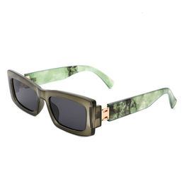 2024 New Box Modern Narrow Glasses Street Photo Instagram Inks Rectangular Sunglasses