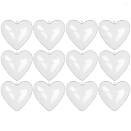 Decorative Figurines Transparent Clear Heart-Shaped Christmas Tree Ornaments Ornament Box Hanging Pendant Party Decoration