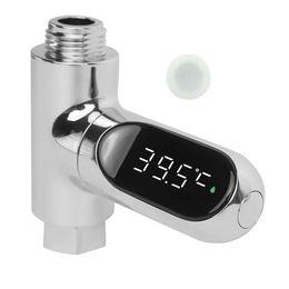 LED Display Water Shower Thermometer Self-Generating Electricity Water Temperature Monitor Energy Smart Metre thermometer 240202