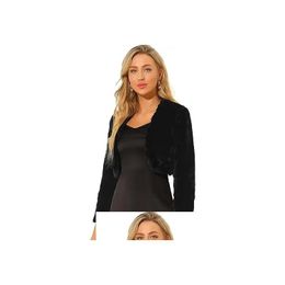 Womens Fur Faux Autumn And Winter Short Jacket With Open Front Christmas Ball Shawl Camisole Drop Delivery Apparel Clothing Outerwear Otlux