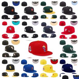 Ball Caps Fitted Hats Sizes Fit Hat Baseball Football Snapbacks Designer Flat Active Adjustable Embroidery Cotton Mesh All Team Logo Dhsof