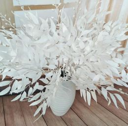 Decorative Flowers 6pcs 55cm Artificial Willow Leaf Branch For Plant Wall Background Wedding Archway Ceiling Home Al Office Bar