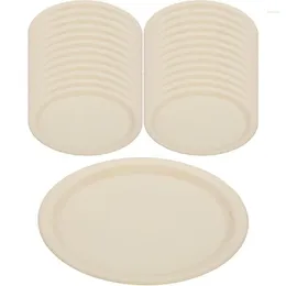 Plates Kingline Reusable Plastic Plate Dinner For Home And Restaurant Melamine 9 Inches Tan (Pack Of 48)