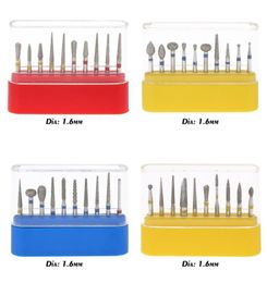 10Pcs Diamond Drill Bits Dental High Speed Burs Set Teeth Polishing Tooth Preparation Bur Dental Equipment7186095