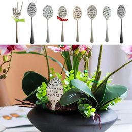 Garden Decorations Art Sculpture Decor Yard Marker Friendship Gift Metal Silver Spoon Craft Potted Plants