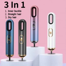 3 in 1 Handy Hairdryer Strong Airflow Mini Portable Travel Hair Dryer 3 Gears with Straightening Comb for Travel Home Dormitory 240119