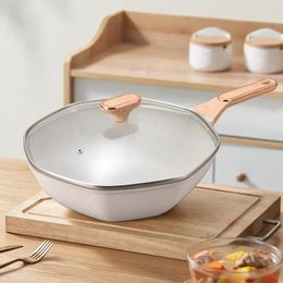 Pans Octagonal Wok Non-stick Pot Household Egg Steak Cooking Pots Frying Pan Gas Stove Induction Cooker Cookware