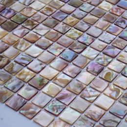 10pcs 3030Cm SelfAdhesive Natural Pearl Shell Mosaic Wall Tile Sticker Diy Bathroom Kitchen Home Decoration Crafts 240123