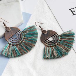 Dangle Earrings Exaggerated Natural Stones Bead Long Tassel Bohemian Brincos Bijoux Crystal Drop Women Jewellery