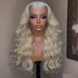 Synthetic Wigs 40 Inch 613 Honey Blonde Lace Front Human Hair Brazilian Body Wave Colored Hd Frontal Wig For Women Heat Resistant Dr Dhoue