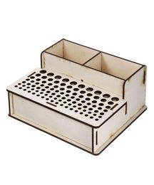 DIY Wooden Pigment Bottle Drawer Storage Organiser Holes Colour Paint Ink Brush Stand Rack Modular Holder8432558