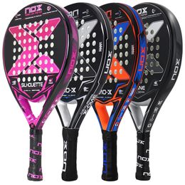 Padel Racket Paddle Tennis 3k Carbon Fiber SILHOUETTE Round Shape for Mens and Womens 240202