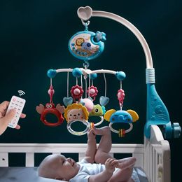Star Projection Baby Bed Ringing Tone Baby Mobile Remote Control born Baby Bed Ringing Tone Toy 240129