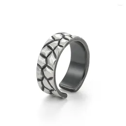 Cluster Rings Couple Ring Opening Size Retro Carving Geometry For Men Women Jewellery Trendy Anniversary Accessories